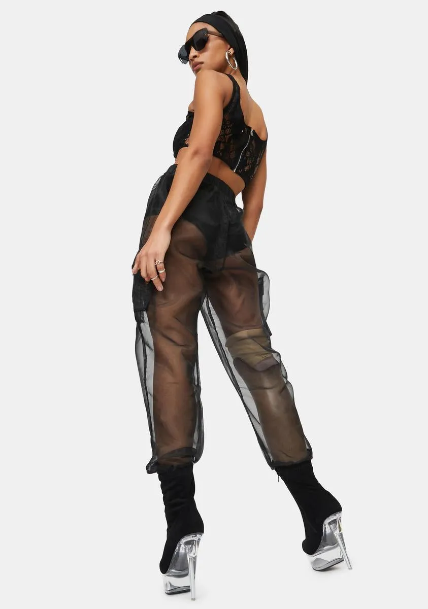 Levelin' Up Organza Cargo Pants