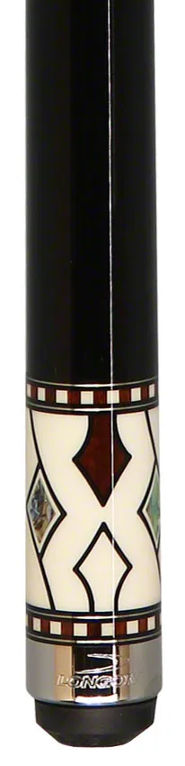 Longoni Stecca Nirvana 2 Black Nox Pool Cue with Luna Nera American Pure Graphite Shaft - LG24504
