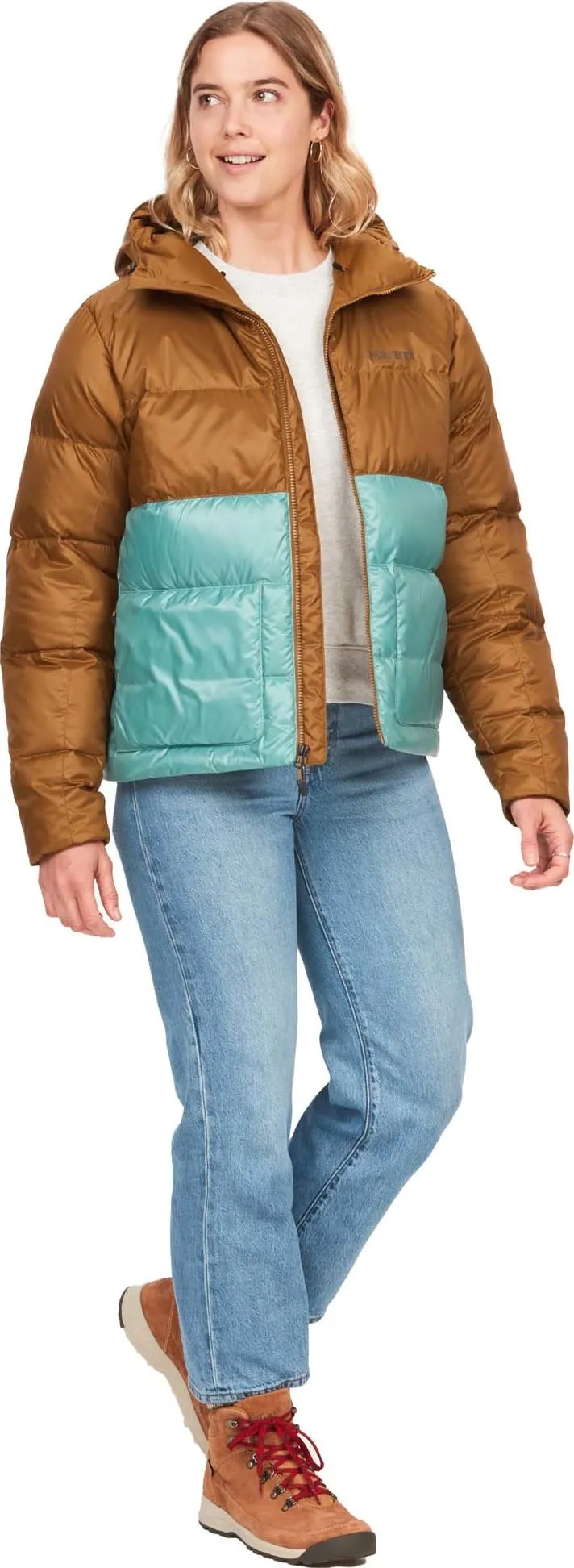 Marmot Women&#x27;s Guides Down Hoody Hazel/Blue Agave | Buy Marmot Women&#x27;s Guides Down Hoody Hazel/Blue Agave here | Outnorth