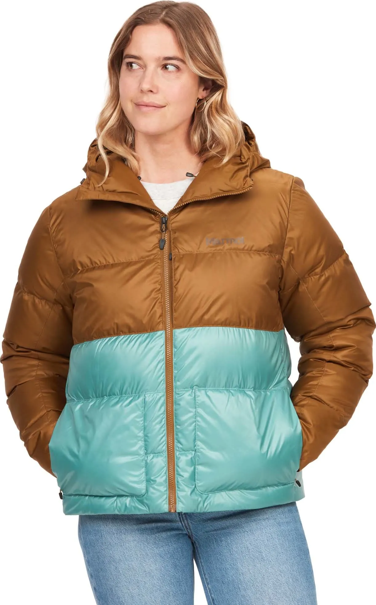 Marmot Women&#x27;s Guides Down Hoody Hazel/Blue Agave | Buy Marmot Women&#x27;s Guides Down Hoody Hazel/Blue Agave here | Outnorth