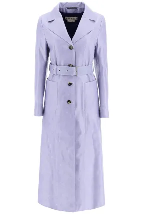 Marni long leather coat