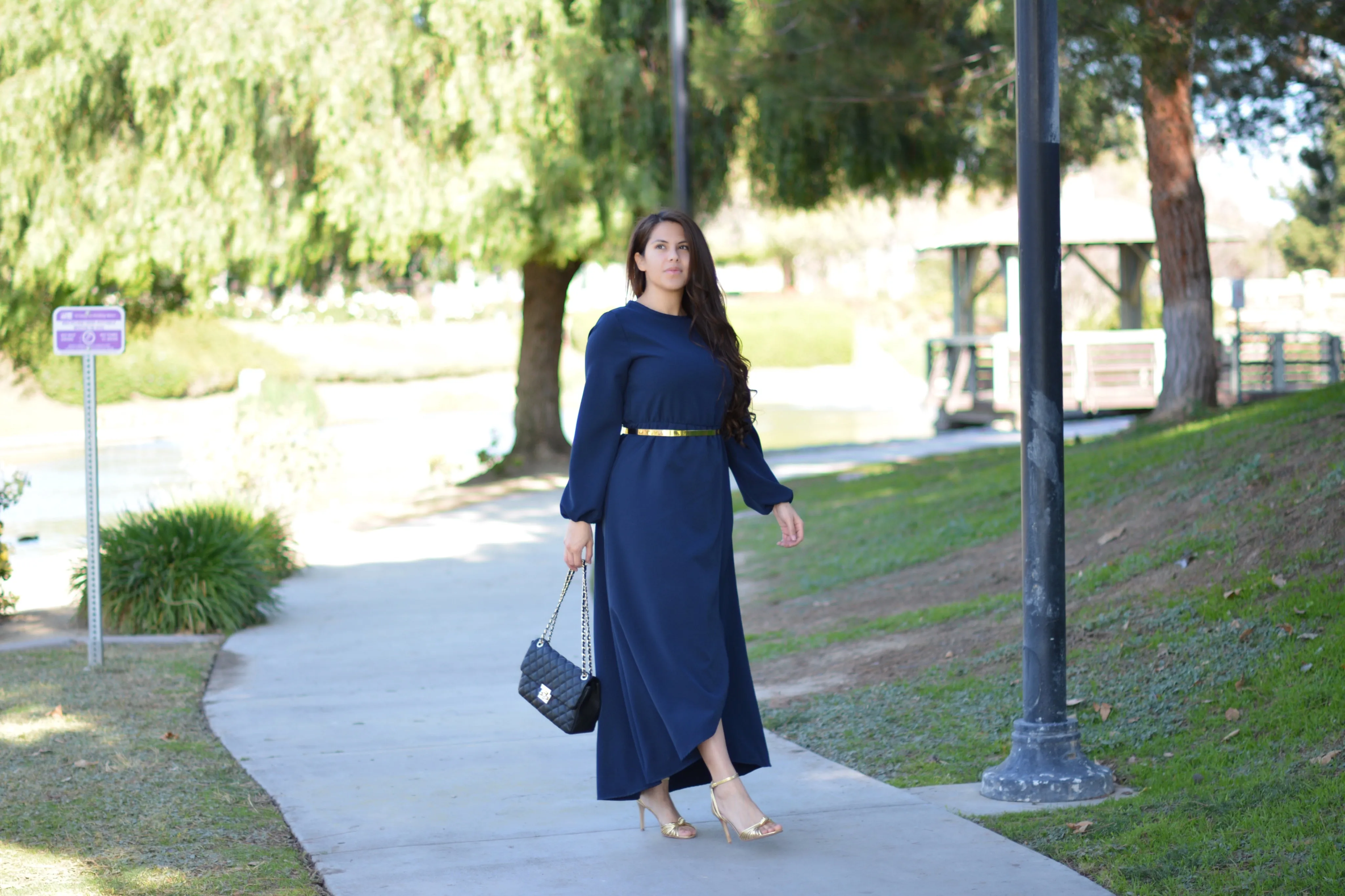 New Paris Navy Maxi Dress