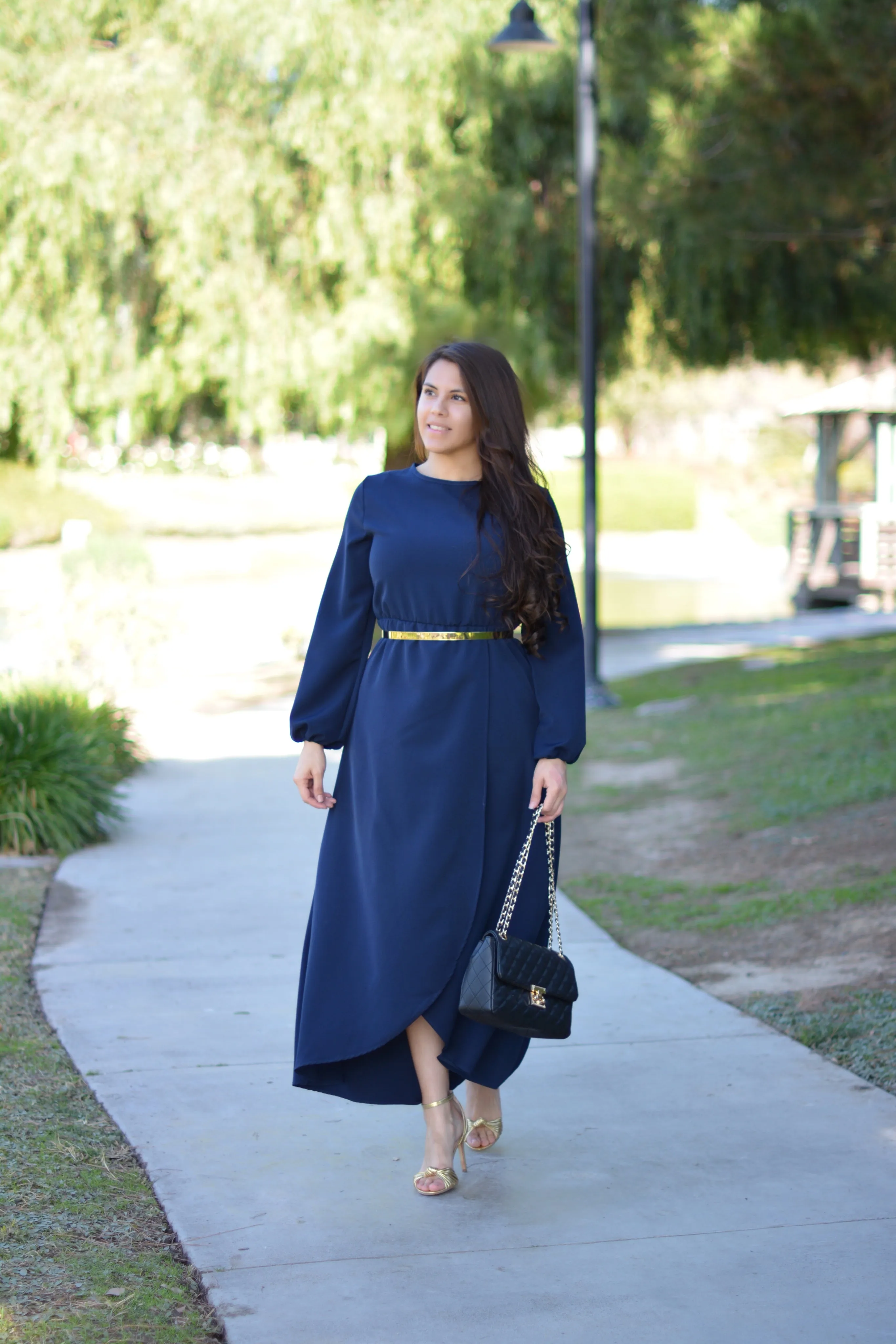 New Paris Navy Maxi Dress