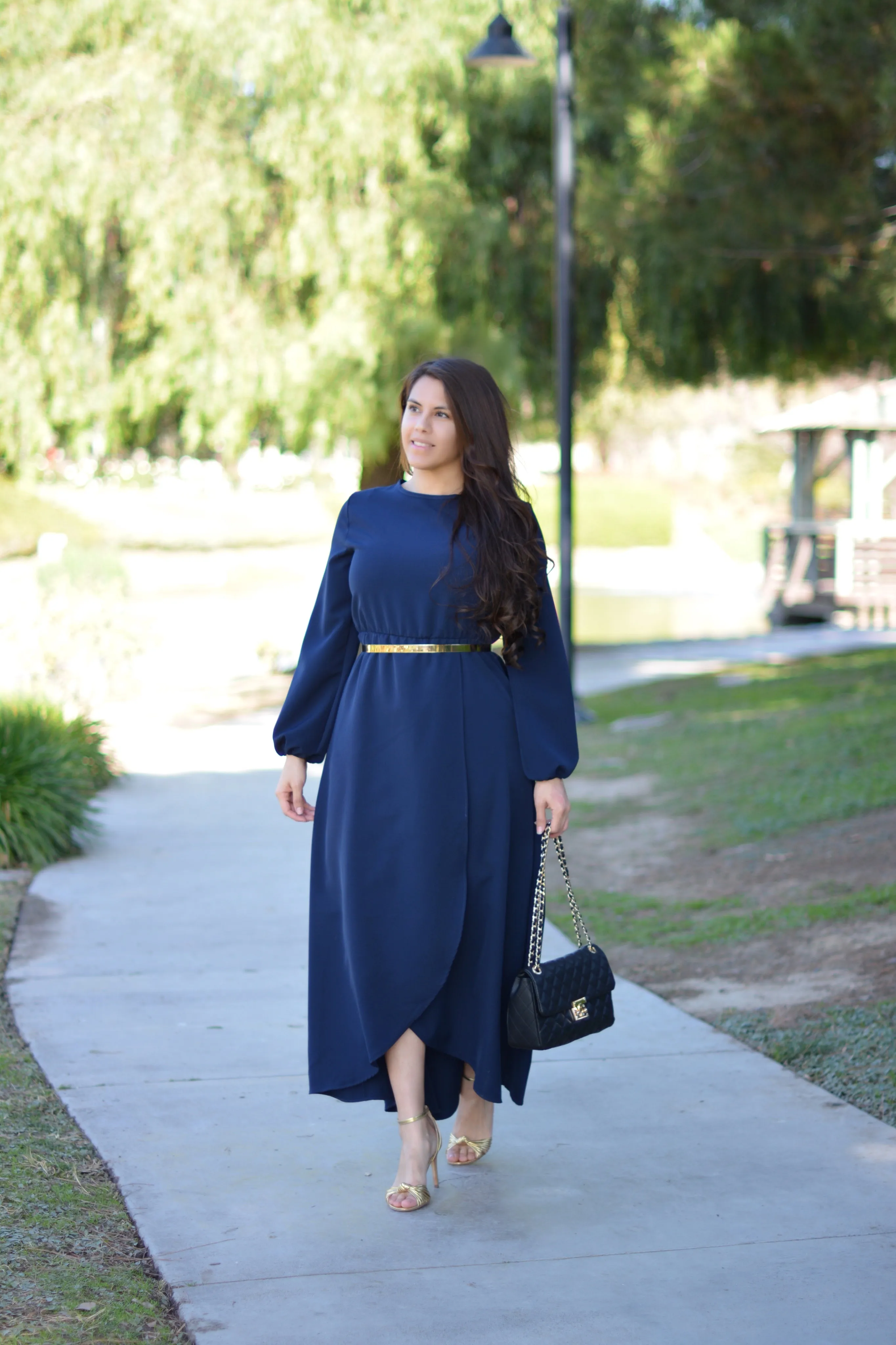 New Paris Navy Maxi Dress