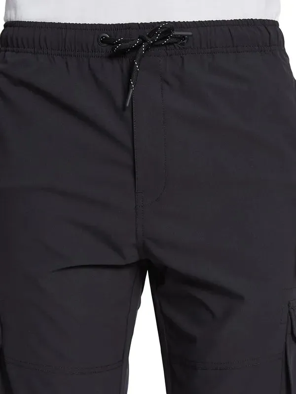 Octave Men Solid Cotton Mid-Rise Cargo Track Pants