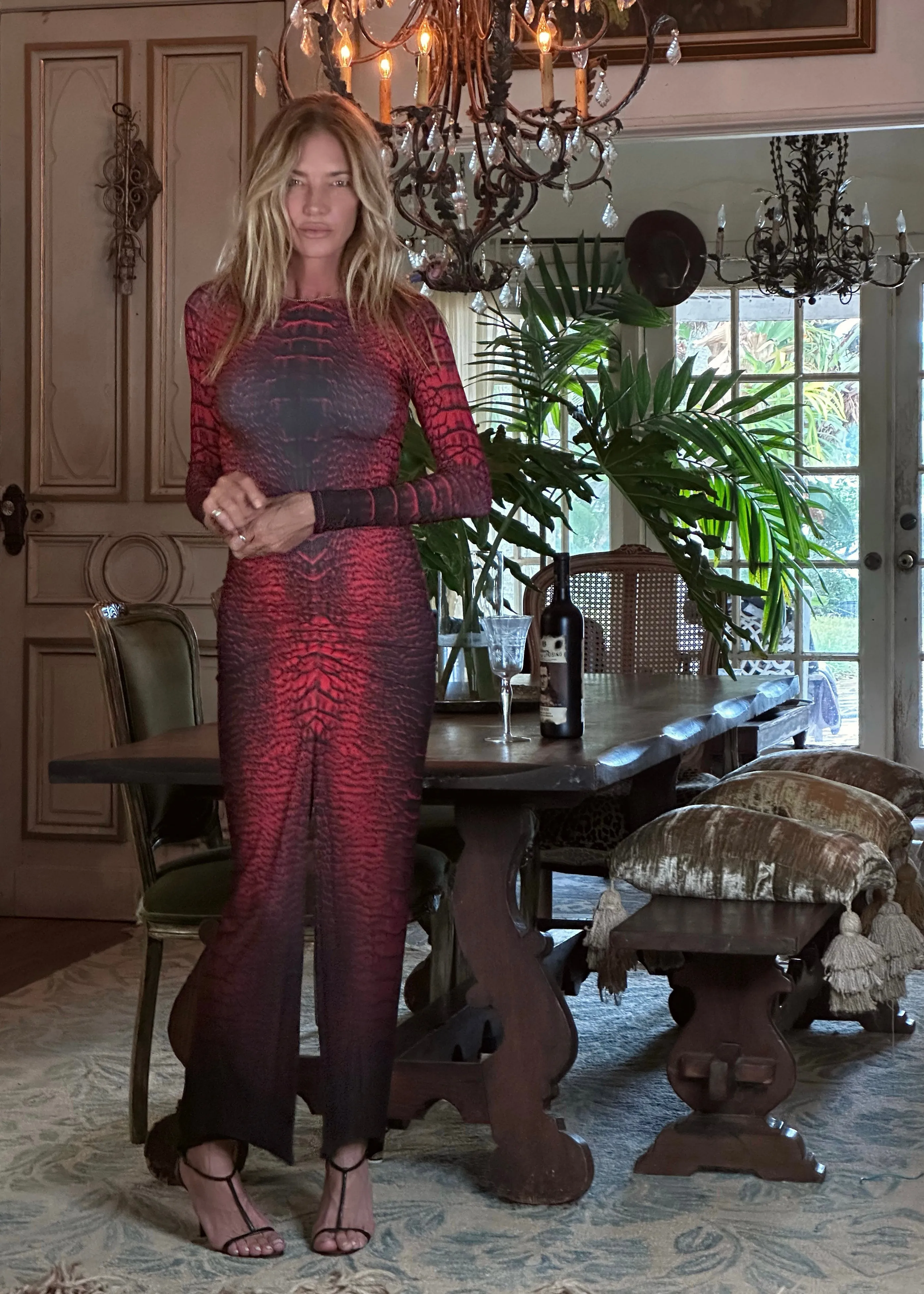 Parker Dress Ruby Crocodile