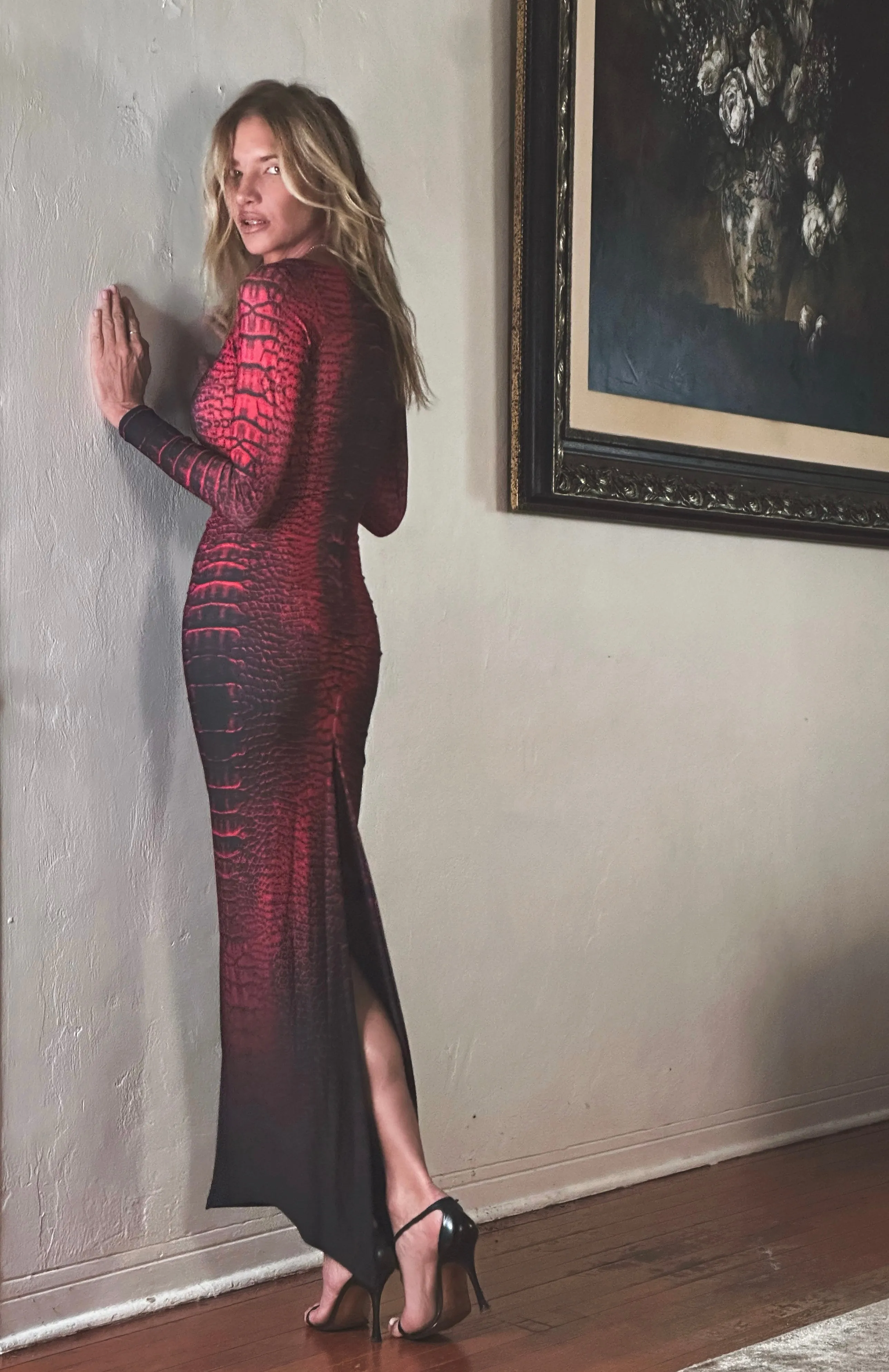 Parker Dress Ruby Crocodile