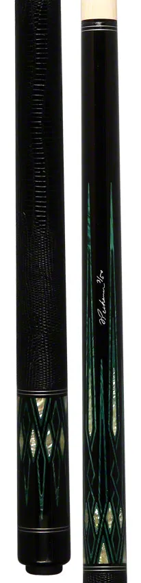 Pechauer Limited Edition Ebony with Malachite and Abalone Points Pool Cue - PL34