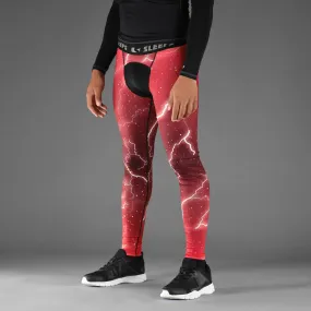 Red Lightning Compression Tights / Leggings