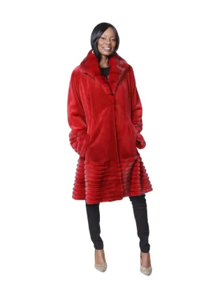 Red Sheared Mink 7/8 Swing