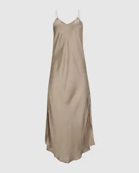 ROSE SILK SLIP DRESS IN MIST