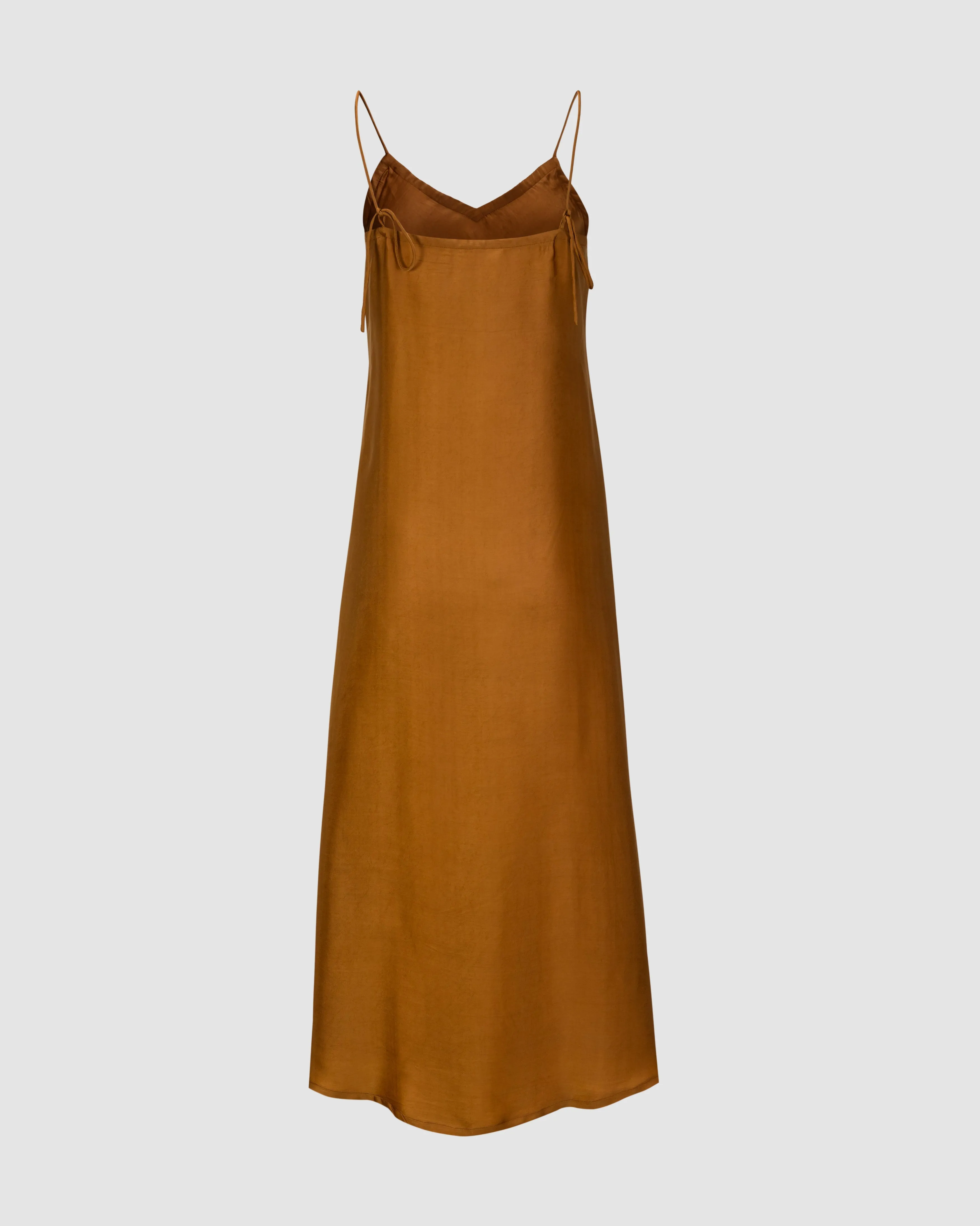 ROSE SILK SLIP DRESS IN SAFFRON