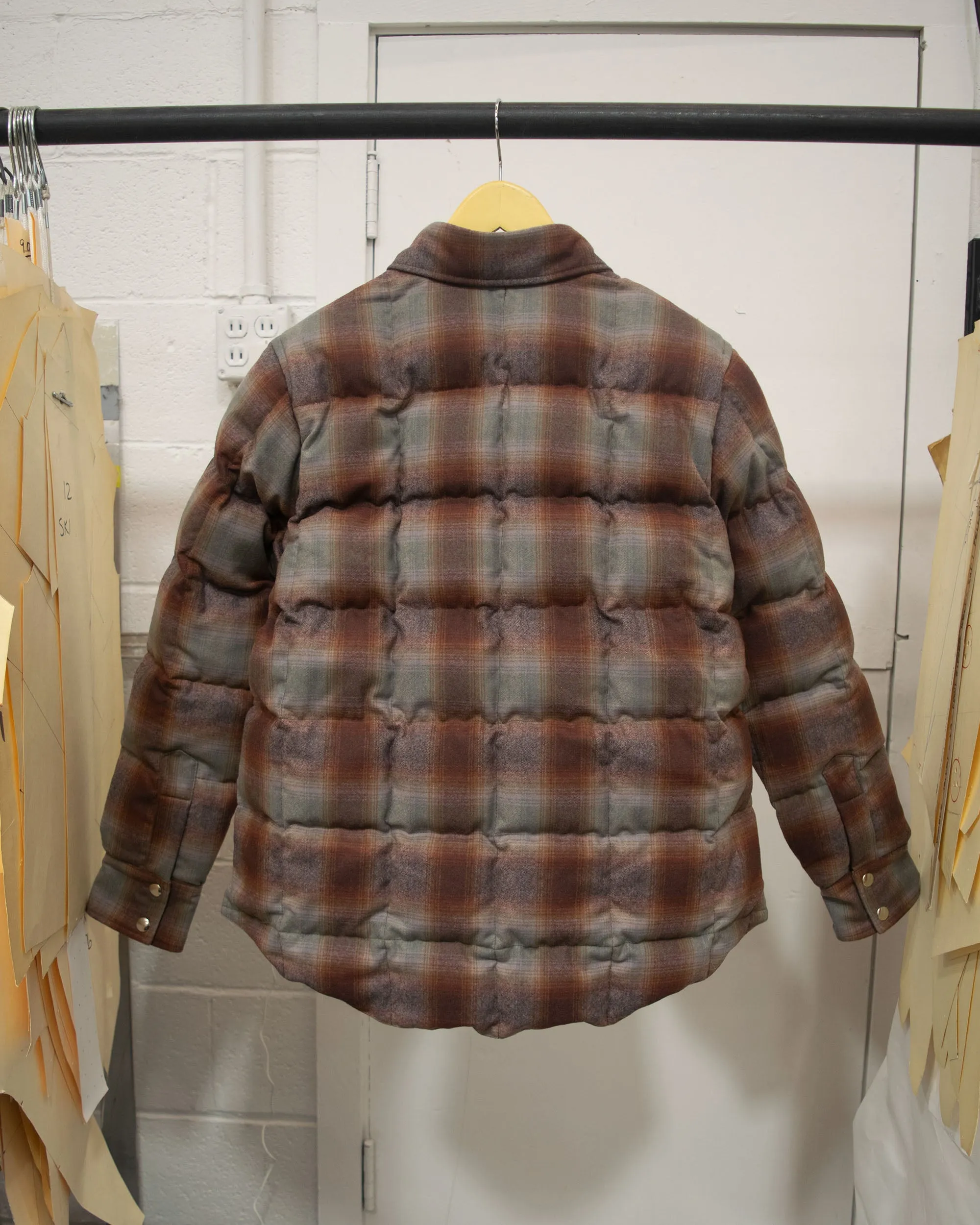 Sample Series | Down Shirt | Wool Plaid Grunge Ombre