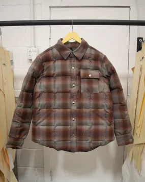 Sample Series | Down Shirt | Wool Plaid Grunge Ombre