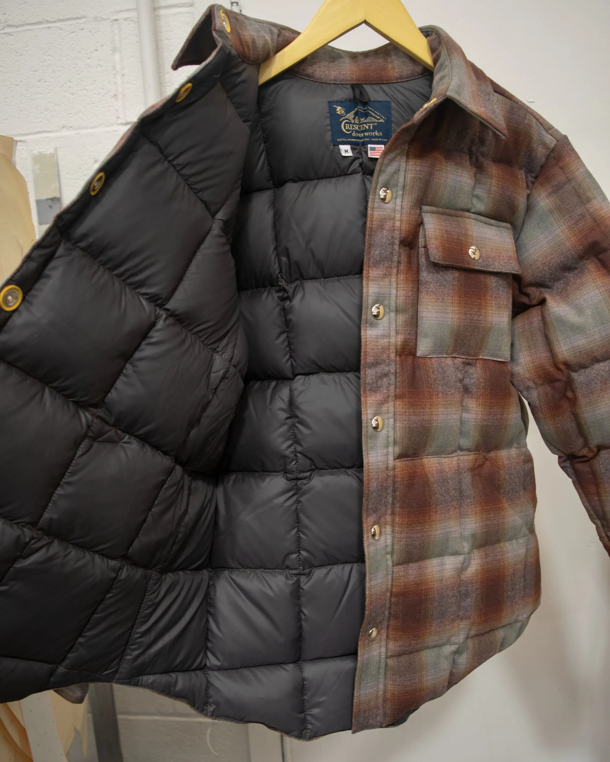 Sample Series | Down Shirt | Wool Plaid Grunge Ombre