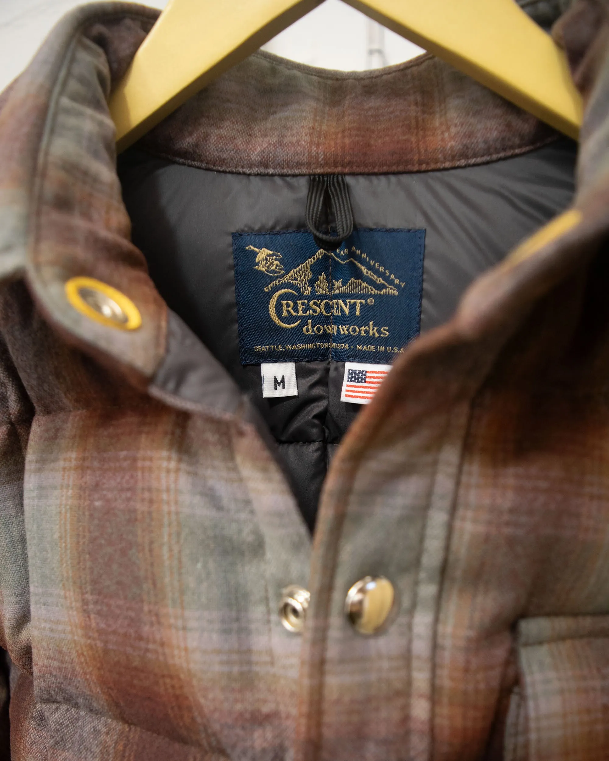 Sample Series | Down Shirt | Wool Plaid Grunge Ombre