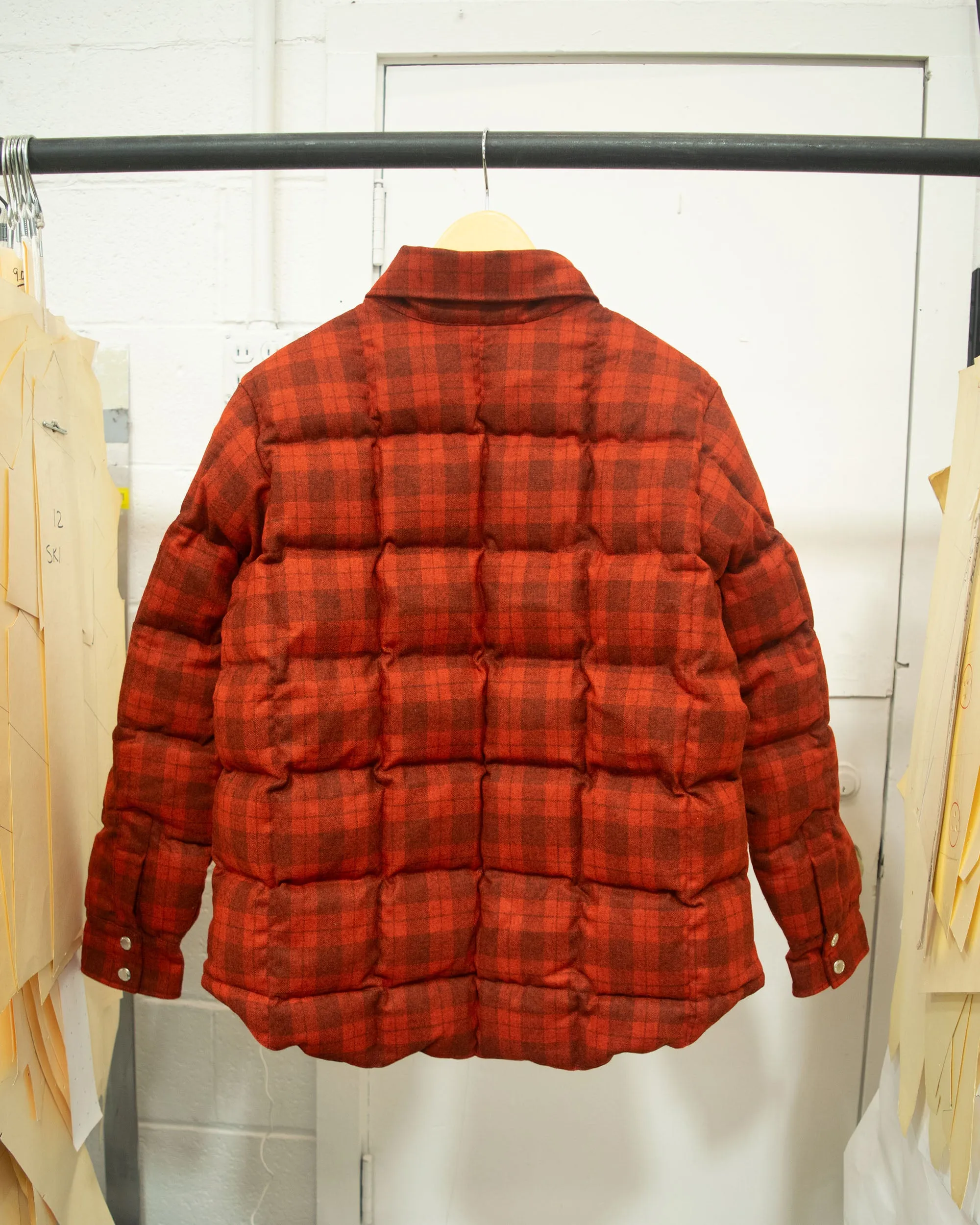 Sample Series | Down Shirt | Wool Plaid Red