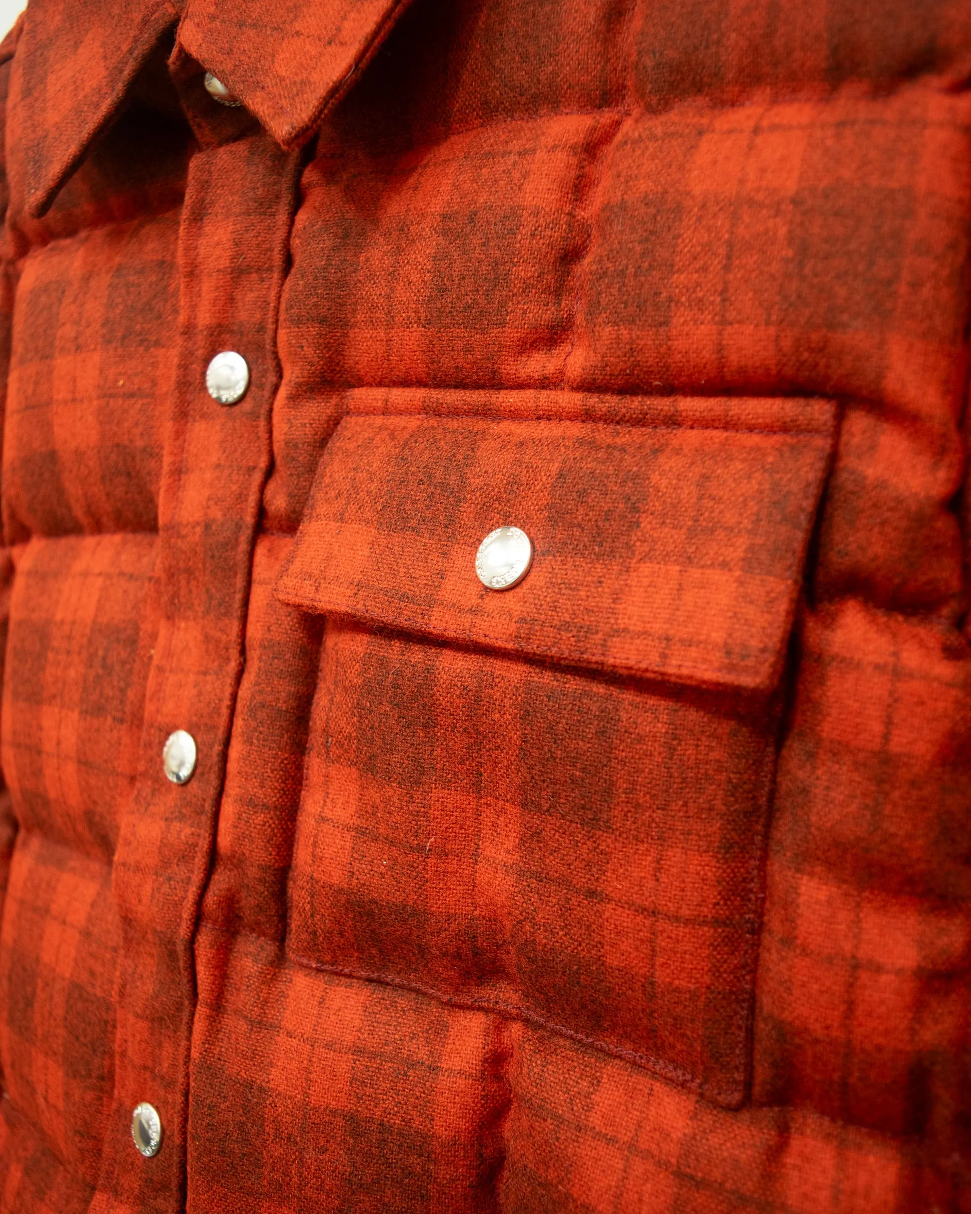 Sample Series | Down Shirt | Wool Plaid Red