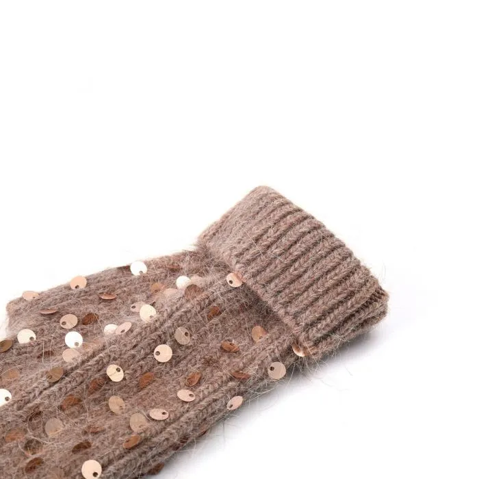 Scatter Sequin Fingerless Gloves