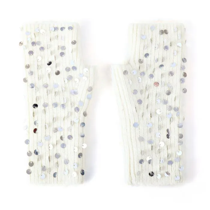 Scatter Sequin Fingerless Gloves