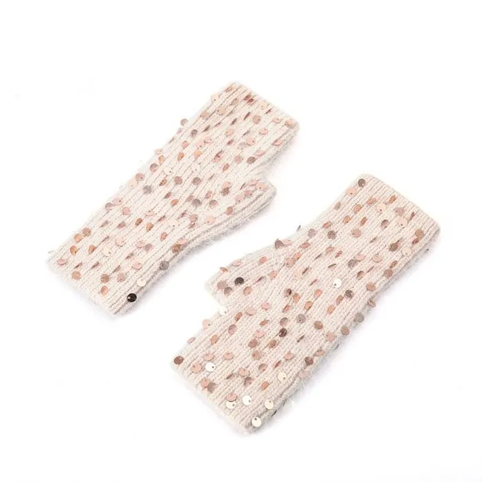 Scatter Sequin Fingerless Gloves