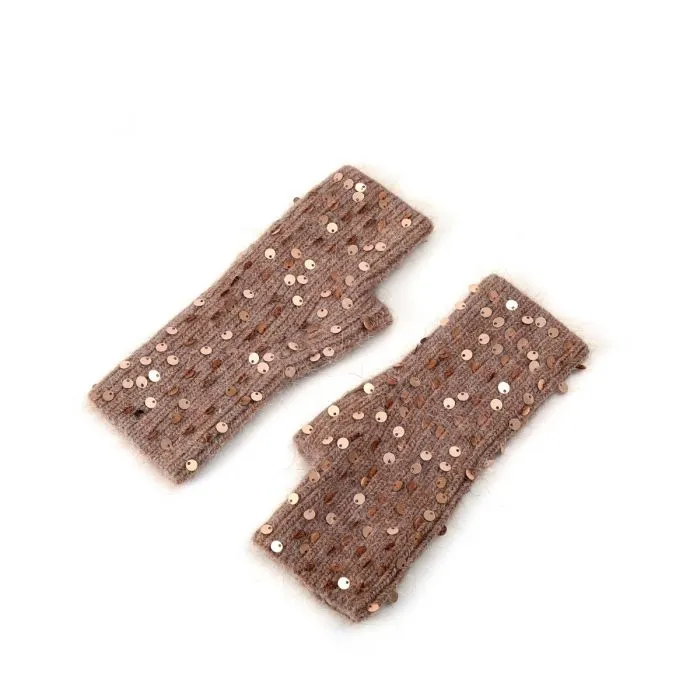 Scatter Sequin Fingerless Gloves