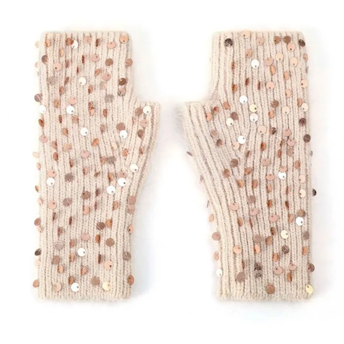 Scatter Sequin Fingerless Gloves