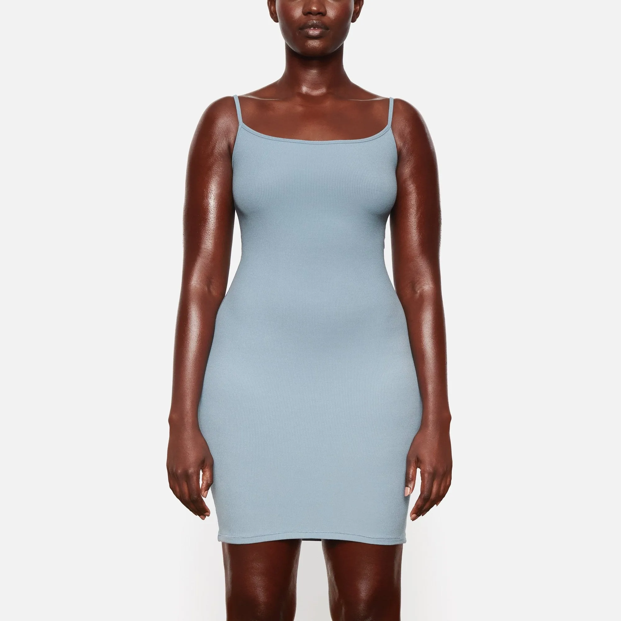 SOFT LOUNGE SLIP DRESS | ARCTIC