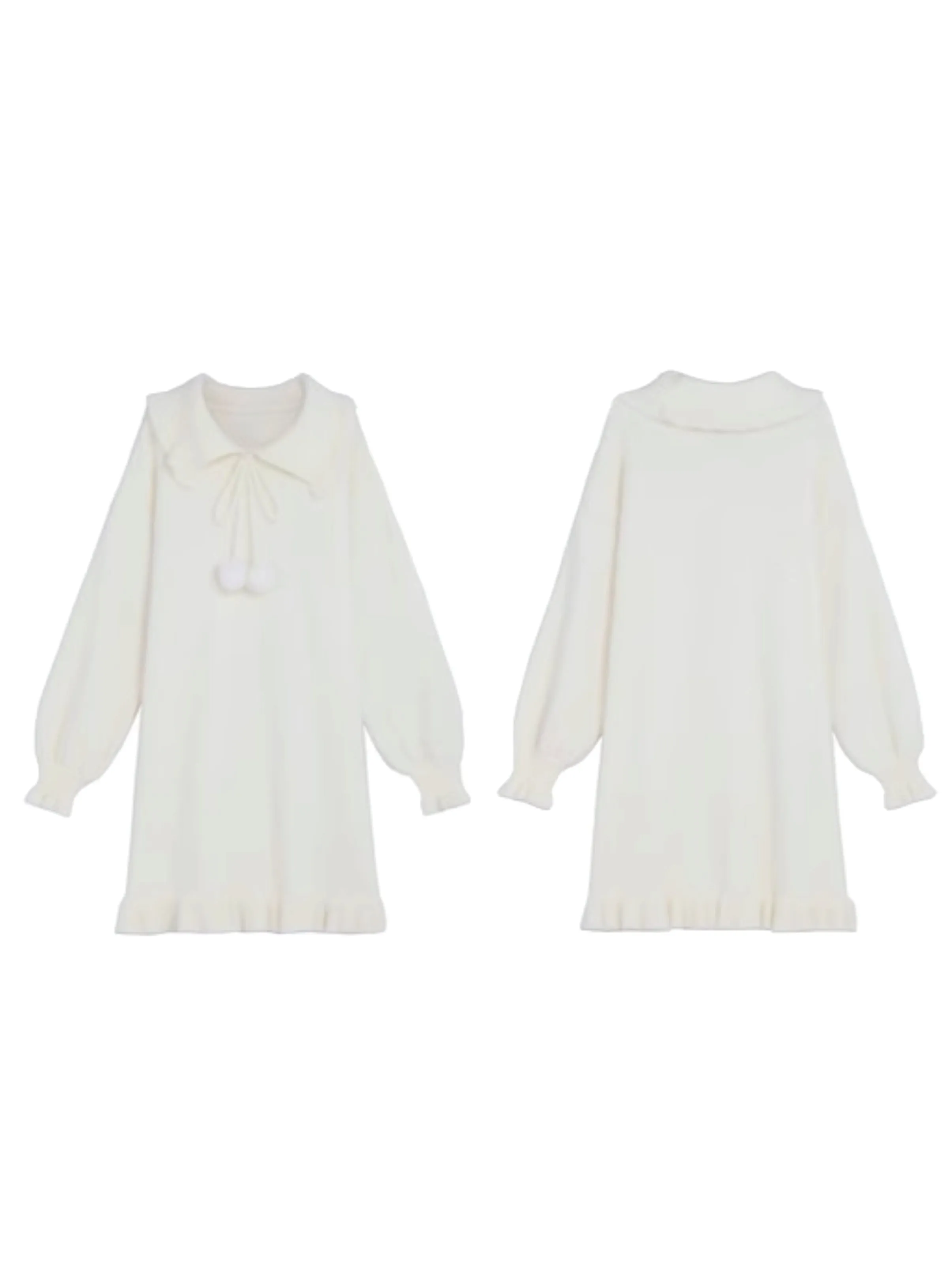 The First Snow Imitation Mink Knit Cozy Dress
