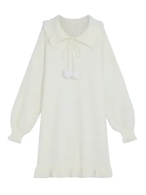 The First Snow Imitation Mink Knit Cozy Dress