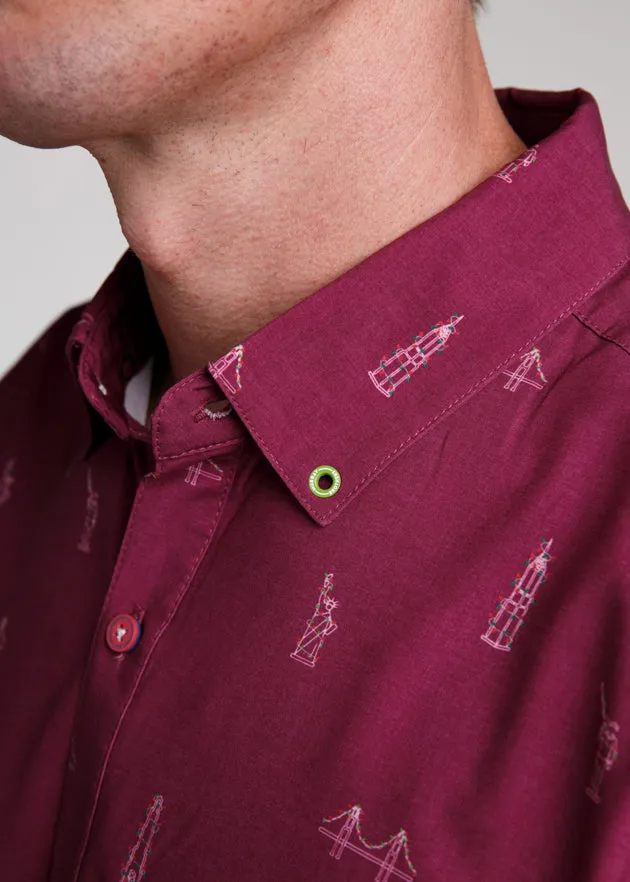 'Tis The Season Men's Long Sleeve Button Down