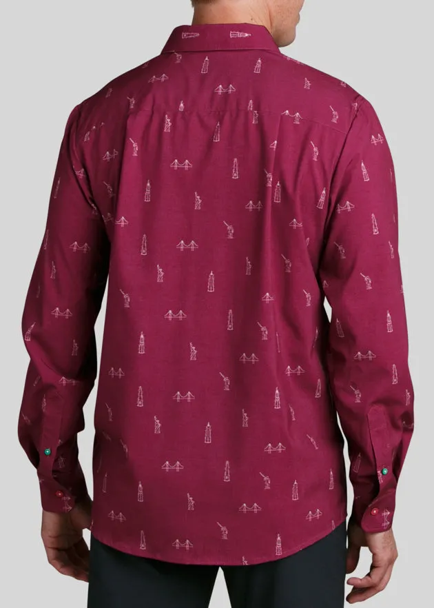 'Tis The Season Men's Long Sleeve Button Down