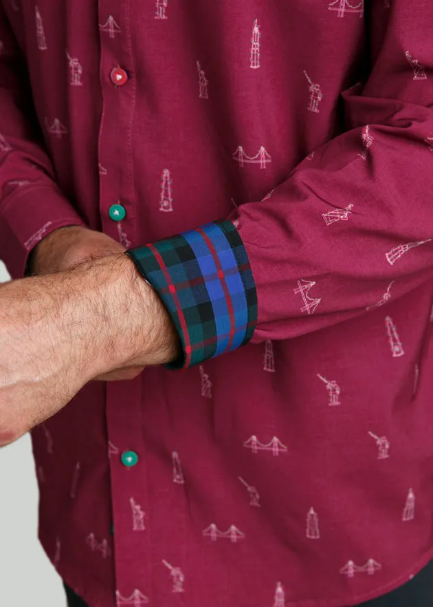 'Tis The Season Men's Long Sleeve Button Down