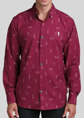 'Tis The Season Men's Long Sleeve Button Down