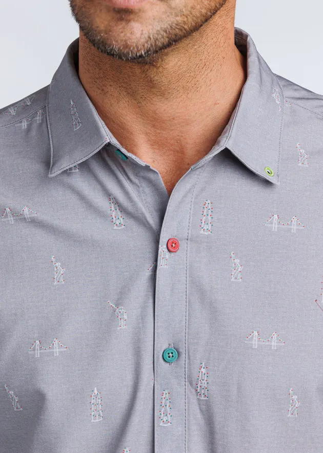 'Tis The Season Men's Long Sleeve Button Down