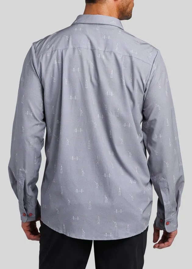 'Tis The Season Men's Long Sleeve Button Down