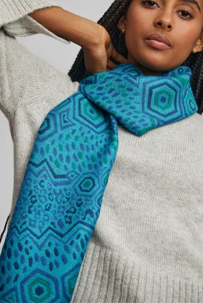 Wife Scarf Baby Alpaca Color Blue