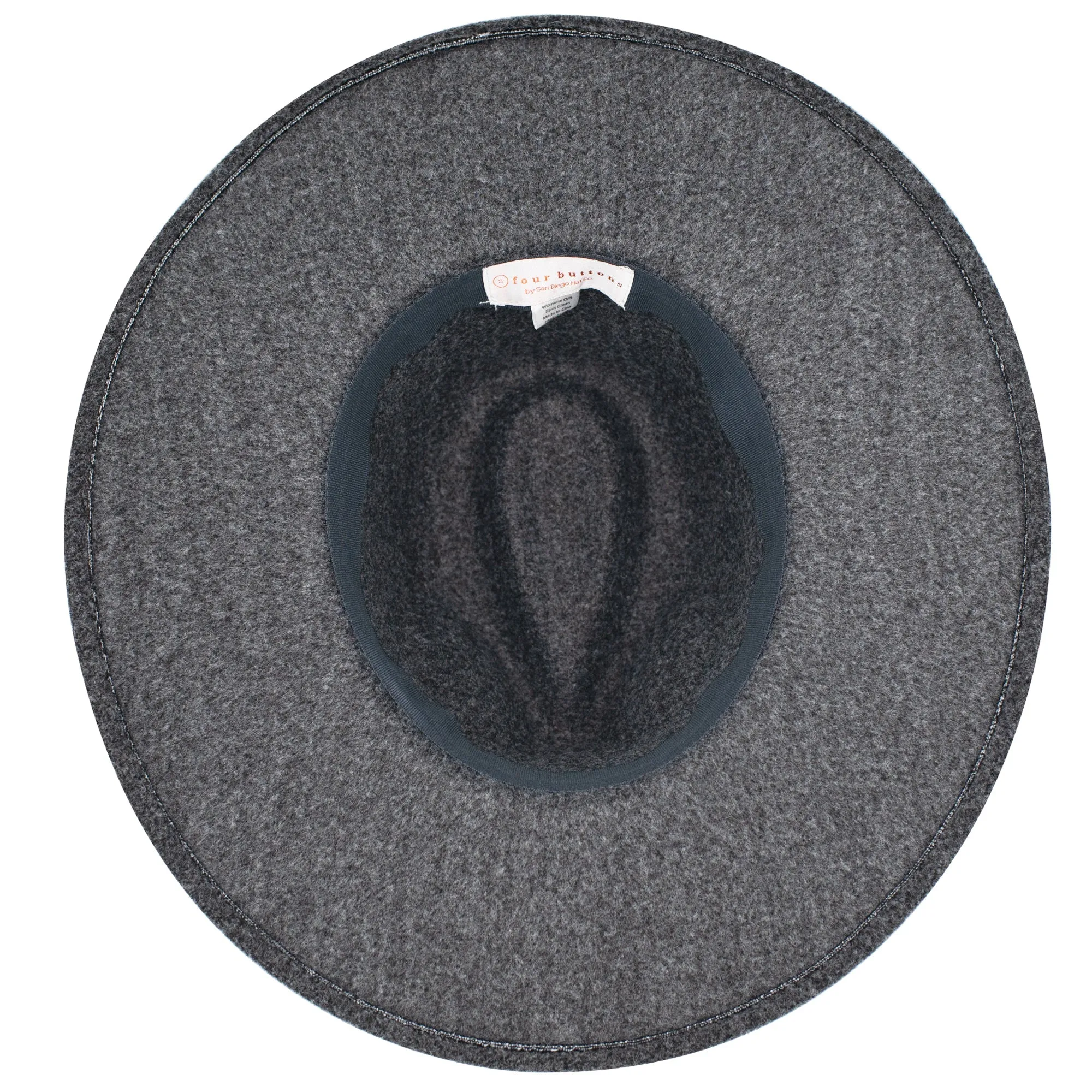 Women's Faux Felt Wide Brim Fedora