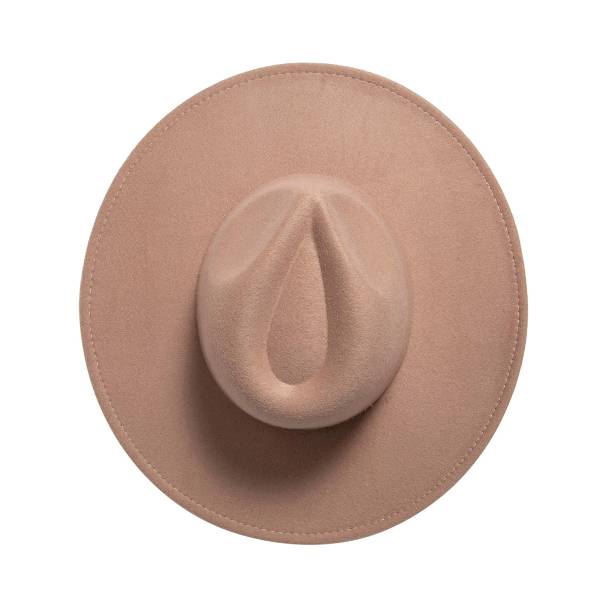 Women's Faux Felt Wide Brim Fedora
