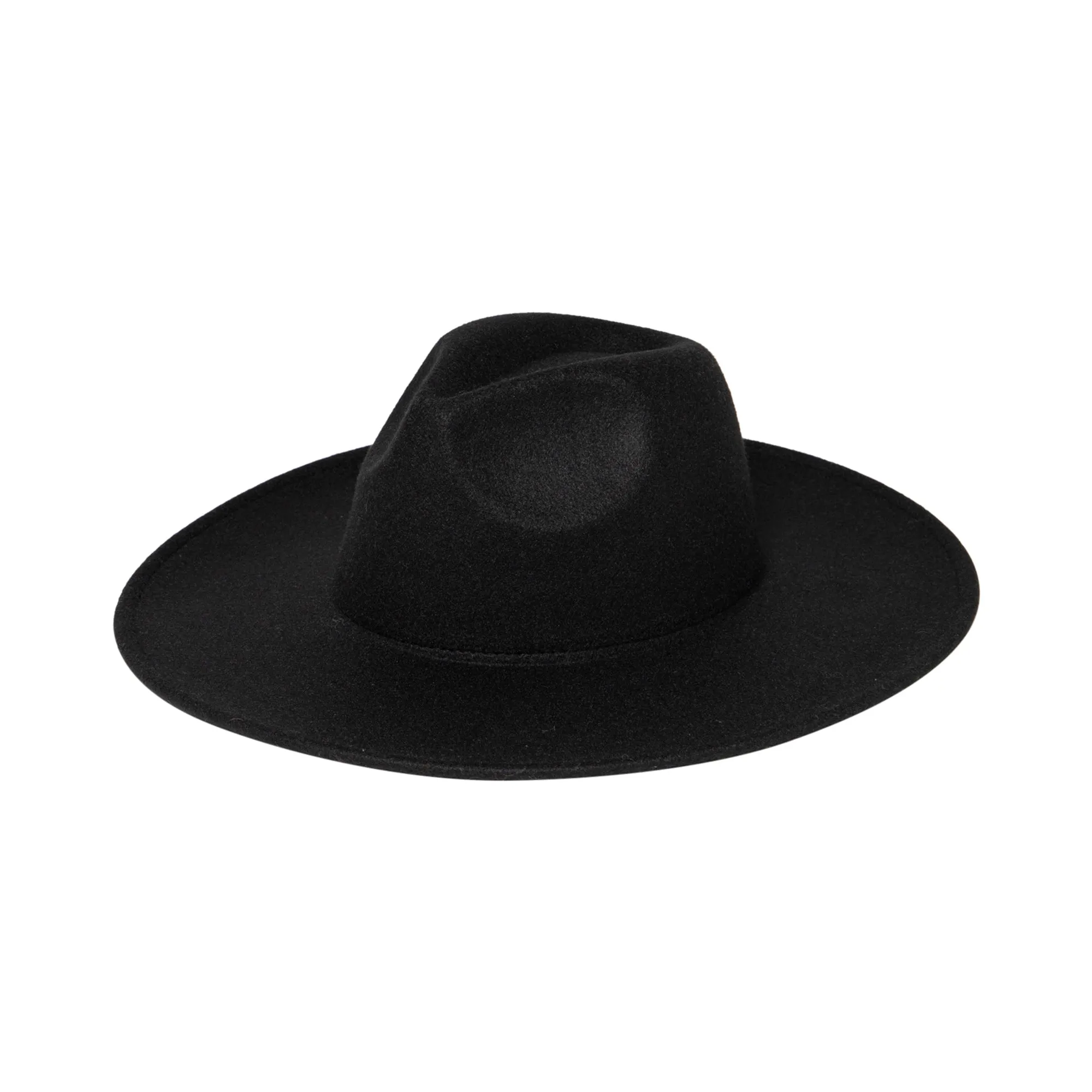 Women's Faux Felt Wide Brim Fedora