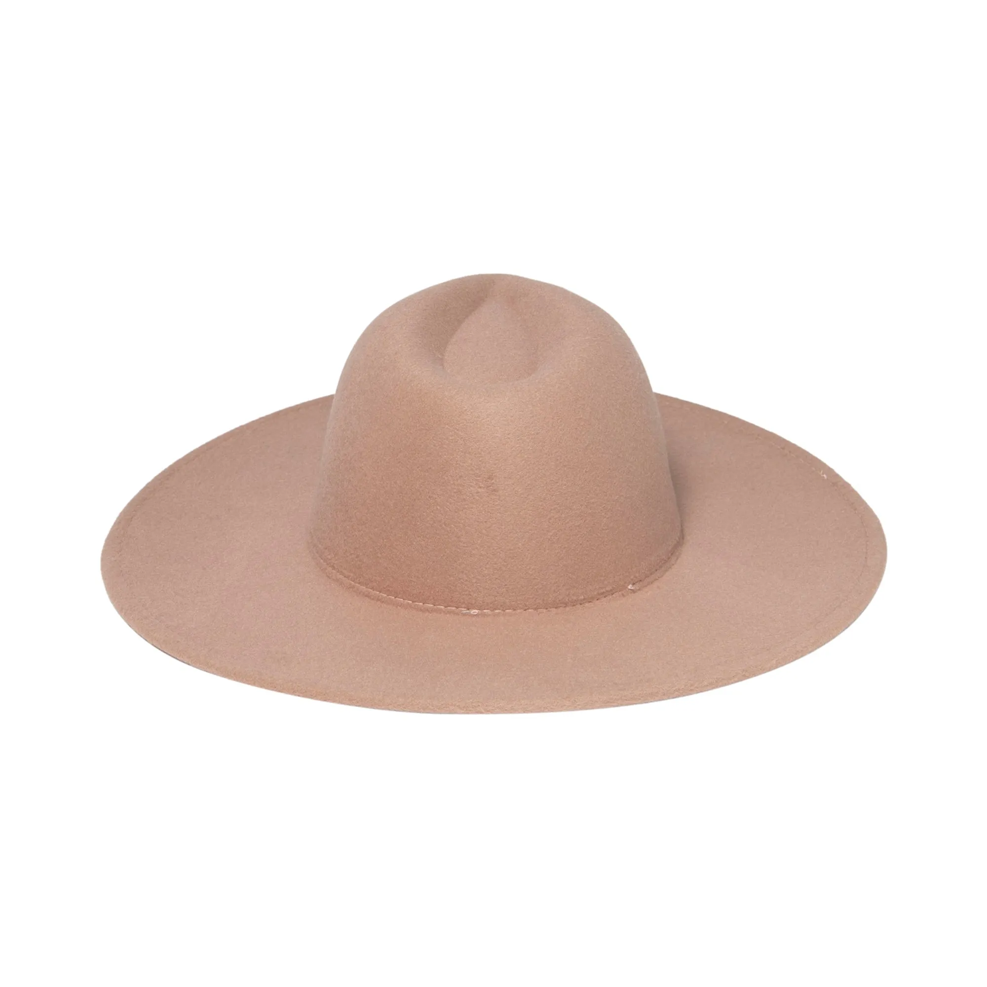 Women's Faux Felt Wide Brim Fedora