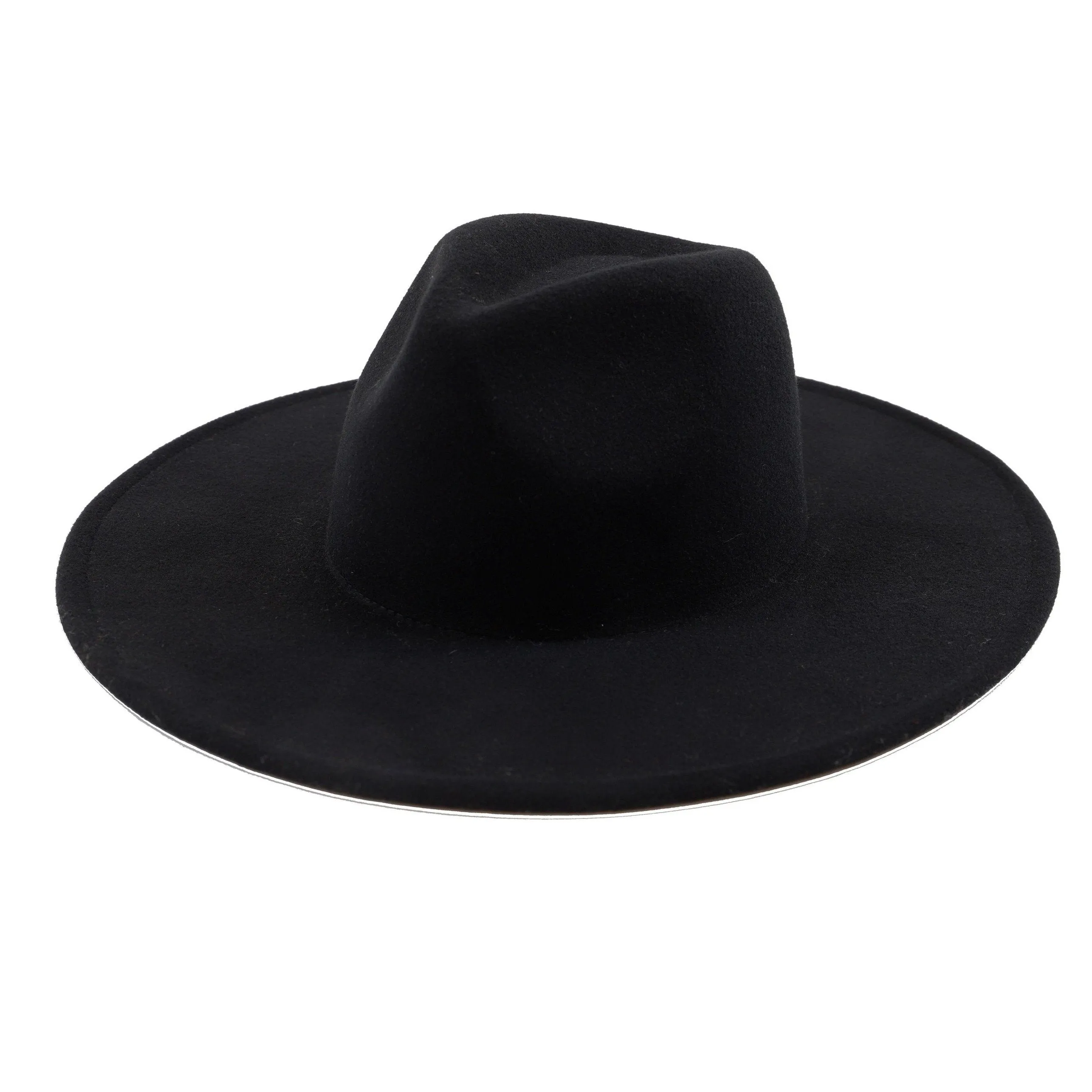 Women's Faux Felt Wide Brim Fedora