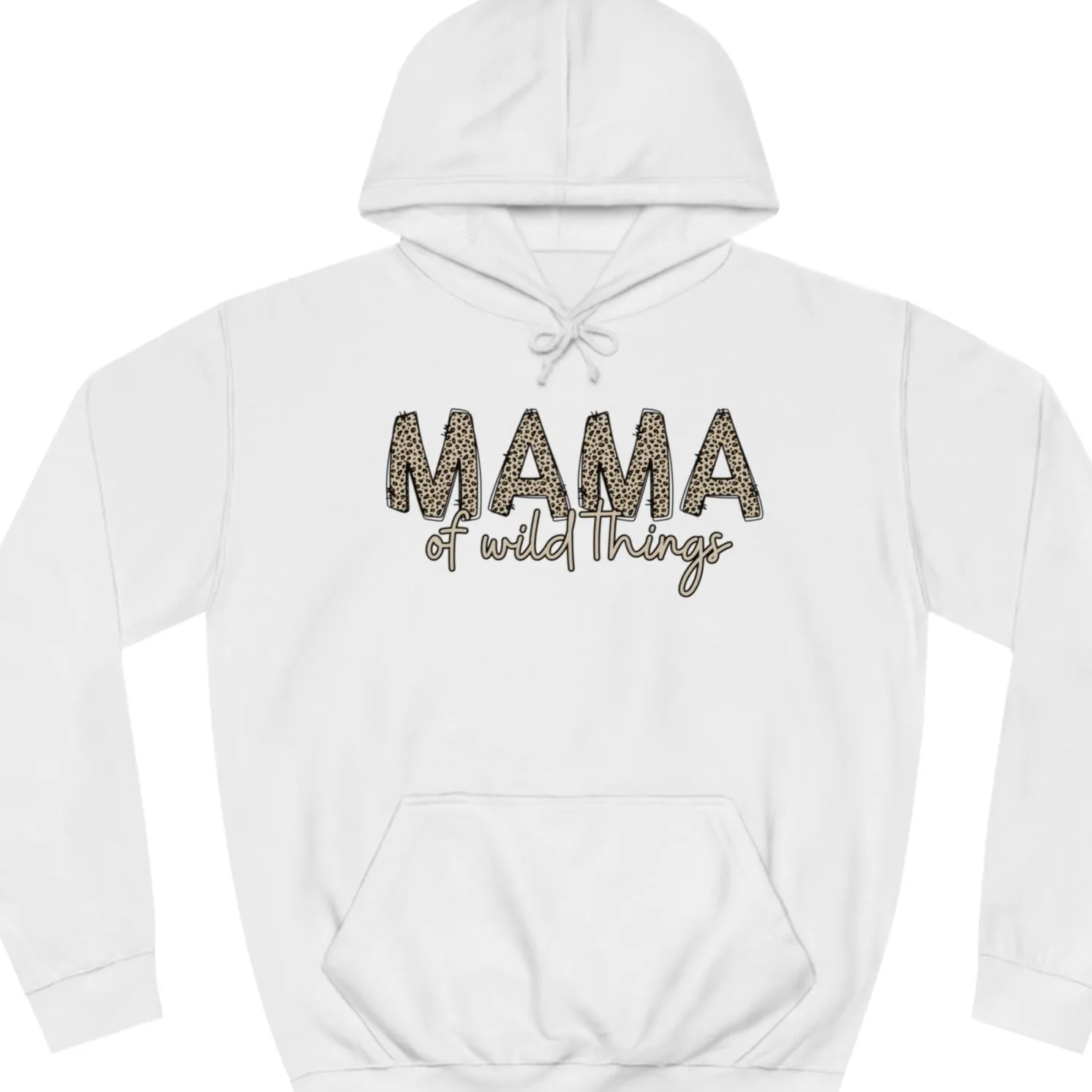 Women's Leopard Print 'MAMA of Wild Things' Hoodie Sweatshirt