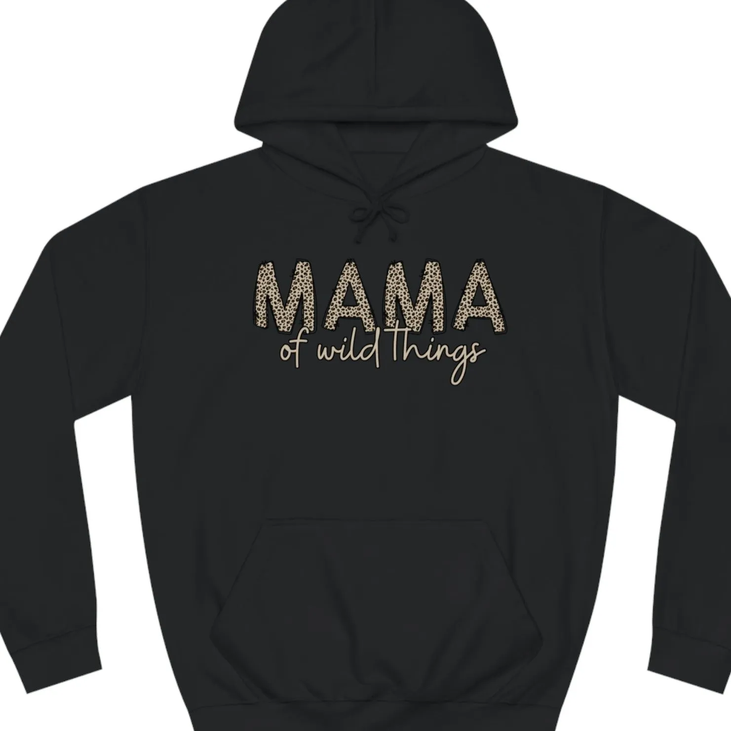 Women's Leopard Print 'MAMA of Wild Things' Hoodie Sweatshirt