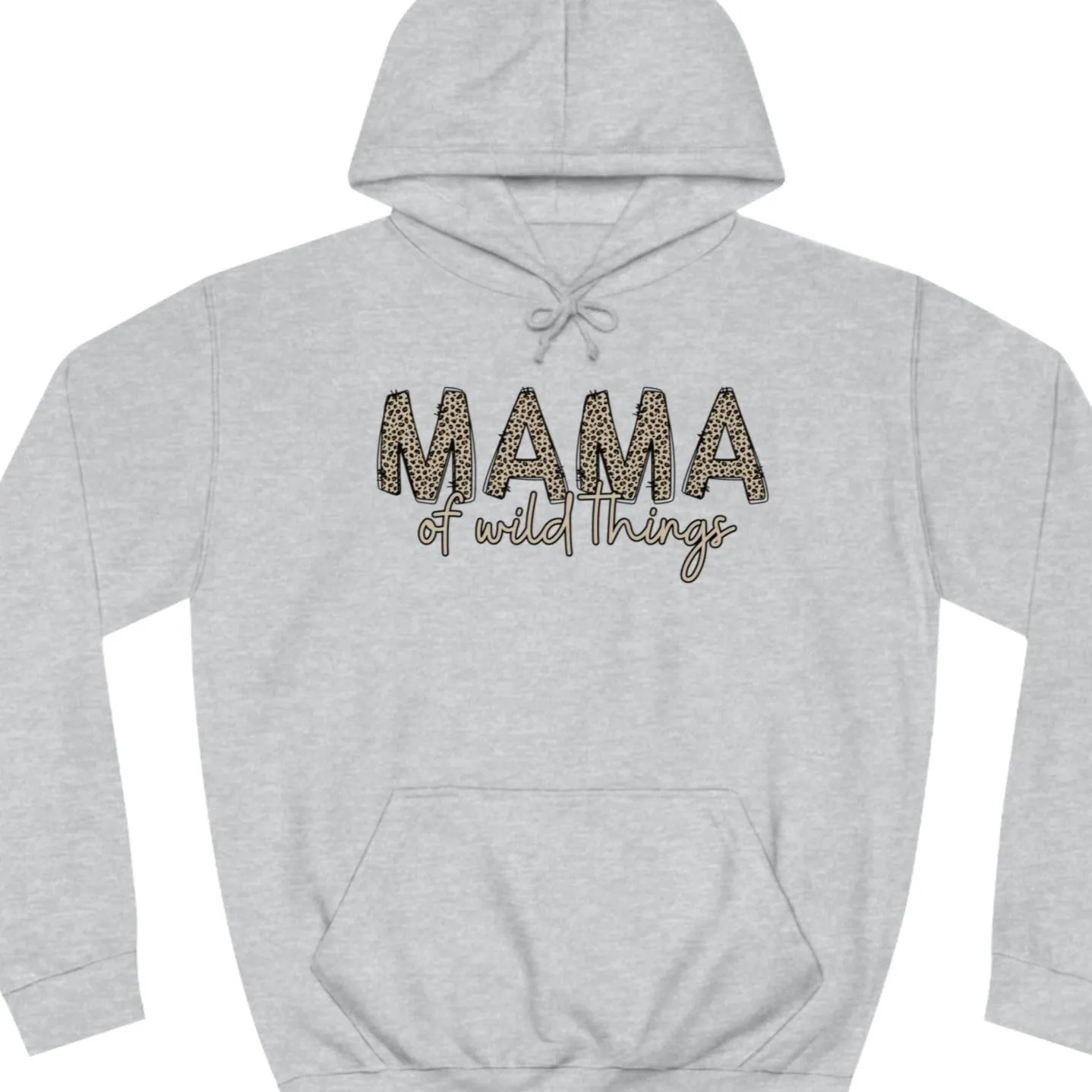 Women's Leopard Print 'MAMA of Wild Things' Hoodie Sweatshirt