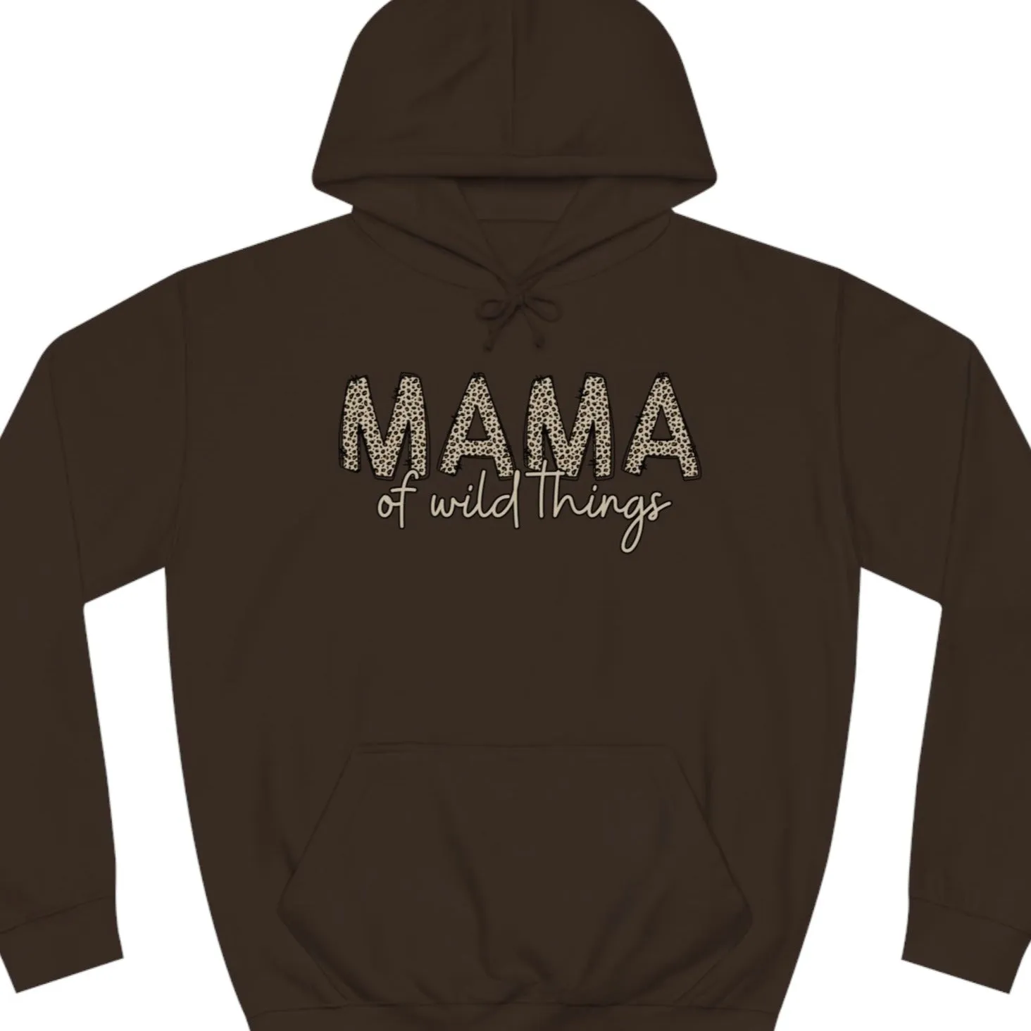 Women's Leopard Print 'MAMA of Wild Things' Hoodie Sweatshirt